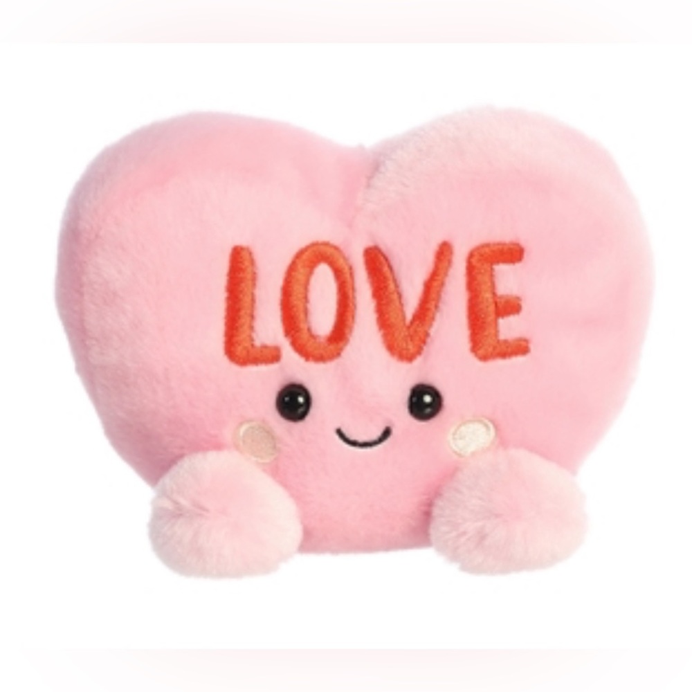 NWT 5” LOVE the pink Candy Heart 💗 Palm Pals — Valentines Day Collection